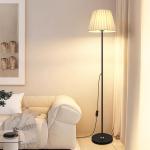 Energy-saving eye-protecting fabric floor lamp for living room, study, modern minimalist style, hotel bedroom, bedside decorative table lamp, standing lamp