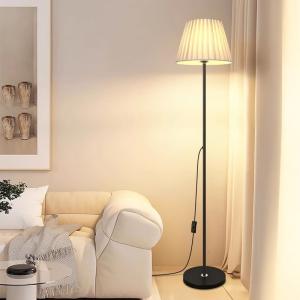Energy-saving eye-protecting fabric floor lamp for living room, study, modern minimalist style, hotel bedroom, bedside decorative table lamp, standing lamp