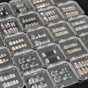 Nail art packaging box, nail storage box, transparent flip-top box, thickened display box, photo-taking acrylic gift box, nail tips