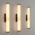 Modern, light luxury, high-end marble wall lamp, living room