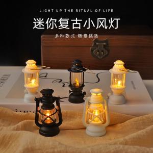 Mini retro simulated night light LED electronic candle lamp portable lamp decorative atmosphere pendant desktop ornament