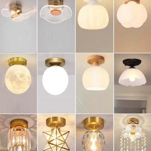 Modern minimalist balcony light, small ceiling light, light luxury art single-head entrance light, entryway light, hallway ceiling light.