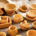Creative simulated rattan baskets and bamboo baskets, DIY decorative accessories, mini photography landscaping storage frames, small ornaments