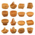 Creative simulated rattan baskets and bamboo baskets, DIY decorative accessories, mini photography landscaping storage frames, small ornaments