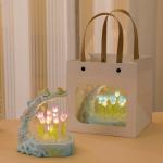 DIY floral and bird tulip night light, artificial flower