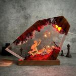 Gollum Power Ring Epoxy Resin Lamp Dark Lord Ring Fantasy World Night Light Halloween Gift