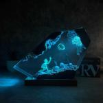 Gollum Power Ring Epoxy Resin Lamp Dark Lord Ring Fantasy World Night Light Halloween Gift