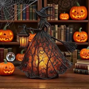 New cross-border Halloween Witch Lamp, Halloween decoration, witch desktop lamp