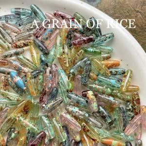 【Dreamland】Picasso Translucent Long Glass Beads, Loose Beads, DIY Jewelry Accessories and Materials