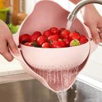 Double-layer vegetable washing basin, drain basket, fruit washing