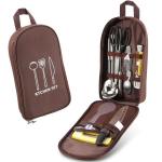 Portable outdoor cooking utensil storage bag; outdoor camping kitchenware storage bag; tableware, picnic supplies, camping tools storage.