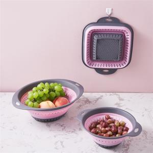 # Creative household extendable silicone drain basket, multi-functional kitchen drain basket for vegetables and fruits.