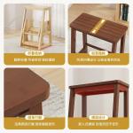 Multifunctional dual-purpose ladder stool/chair, household folding ladder, indoor wooden ladder, three-step staircase, small ladder for climbing.