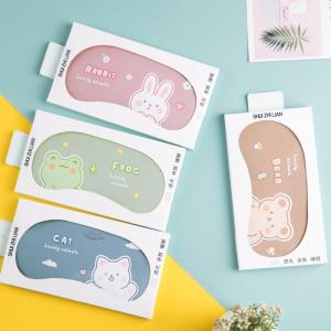 Cooling eye mask for sleep, light blocking, relief, cute cartoon design, suitable for students and children, hot compress eye mask wholesale, men and women.