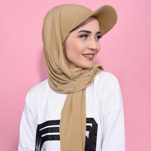 New style solid color women's scarf baseball cap with brim, versatile cross-border style pullover headscarf hat