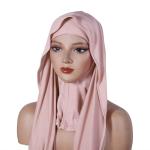 Modal multi-color breathable neck protector high elastic base layer hat long scarf combination women's jersey cloth head wrap long scarf