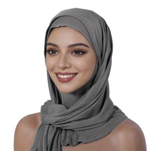 Modal multi-color breathable neck protector high elastic base layer hat long scarf combination women's jersey cloth head wrap long scarf