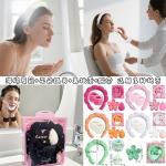 Popular 5-piece boxed set of toiletries wristbands, sponge cloud headbands, high crown hair clips for women, versatile for going out.