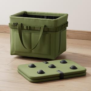 Toolbox storage bag, multi-functional foldable tote bag with side pockets, thickened Oxford cloth tool storage bag