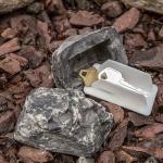 Amazon's new Key Hider outdoor patio hidden key box with simulated small stones as decoration