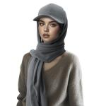 solid color chiffon scarf for women, baseball cap with brim