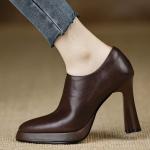 Chunky heel super high heels for women, new spring and autumn style