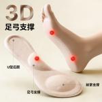 In-stock sponge arch support insole for women's high heels, invisible walking insole, pressure-relieving, soft, shock-absorbing, and non-slip.