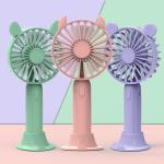 Cartoon handheld fan, portable mini fan, student desktop USB rechargeable small fan with engraving and logo customization.