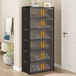 Simple shoe cabinet, double-door shoe rack, multi-layer indoor storage cabinet, indoor entryway shoe rack.
