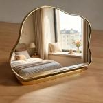 Second-Hand Cloud-Shaped Mirror for Home Use, Adjustable Makeup Mirror for Bedroom and Dormitory, Desktop High-End Vanity Mirror Wholesale