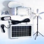 Vesarin Solar Fan Light Outdoor Camping Charging Remote Control Lighting Tripod Floor Fan