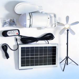 Vesarin Solar Fan Light Outdoor Camping Charging Remote Control Lighting Tripod Floor Fan