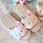 Slip Cute Floor Slippers for Women Winter Genuine Hellokitty