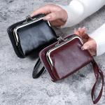 New Wallet Women's Fashion Wrist Strap Short Coin Purse Large Capacity Coin Clip Bag Multi-Card Slot Card Holder Wallet