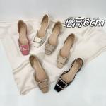 Stylish Square-Toe Patent Leather Sandals for Outdoor Wear