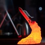 3D Printed Rocket Light New and Unique