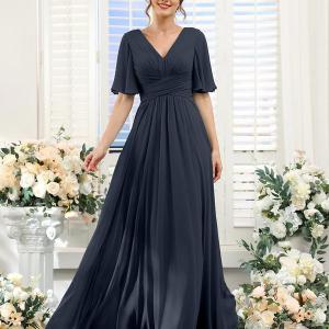 Sexy Slit Soft Satin Evening Gown