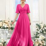 Sexy Slit Soft Satin Evening Gown