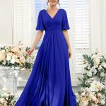 Sexy Slit Soft Satin Evening Gown