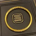 Vietnamese sand gold 5mm traditional craftsmanship bracelet, women's frosted plain band, solid