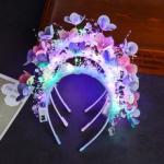 New Flower Butterfly Glowing Headband Flower Hairband for New Year's Eve Market, Children's Headband Toy Wholesale, Promotional Gift