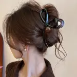 Large brown hair clip for women, sophisticated style