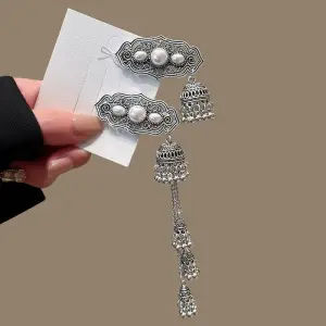 Ethnic Style Sparkling Tassel Hair Clip,