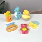 Cross-border supply of baby puzzle enlightenment hand grab rattle toy gift box early education anti-eating hand tooth glue set wholesale