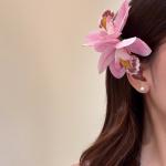 Bohemian Atmosphere Beach Vacation Style Cymbidium Flower Hairpin Women's Travel Photo Side Clip Hair Accessories