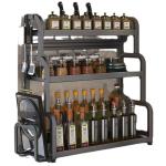 Number of layers (specifications) : Black - double layer length 30 free 4 hooks + chopping board holder + knife holder