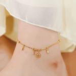 New Trendy Hollow Bell Anklet for Women, High-End Fashion Versatile Ancient Style Exquisite Foot Jewelry