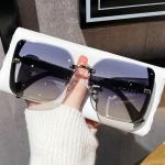 2025 New Fashion Cut-Edge Sunglasses Half-Frame High-Quality Trendy Simple Glasses Sunglasses Flash Xiaohongshu