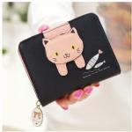 New Cross-border Explosive Wallet Women's Short Cute Zipper Cartoon Cute Cat Student's New Women's Coin Purse Walle