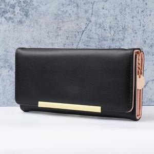 Cross-Border New Product Women's Long Wallet Pu Solid Color Simple Coin Purse Multifunctional Large Capacity Student Bag Women's Wallet
